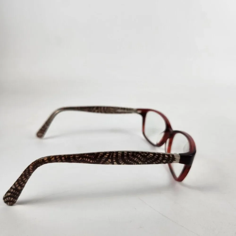 Vera Wang V325 Eyeglasses‎ Womens Rectangle Brown Gradient Plastic Full Frame